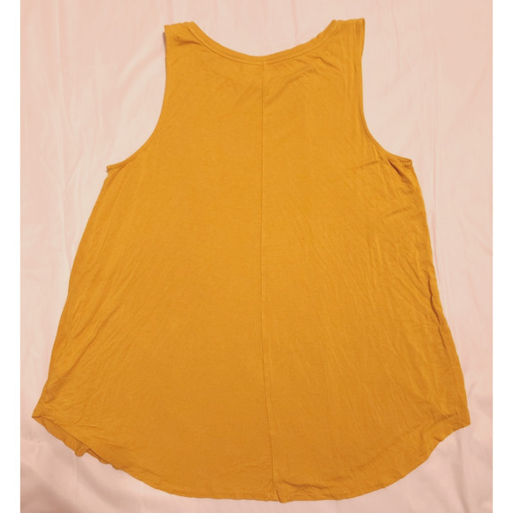 Old Navy Women’s Luxe Sleeveless Tank Top Golden Yellow Soft Rayon Blend Size L - Picture 2 of 9